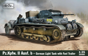 IBG 35080 Pz.Kpfw. II Ausf.b German Light Tank with Fuel Trailer 1/35 