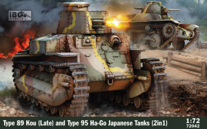 IBG 72042 Type 89 Kou (Late) & Type 95 Ha-Go Japanese Tanks (2in1) + Bonus (Small Japanese Handcart) 1/72