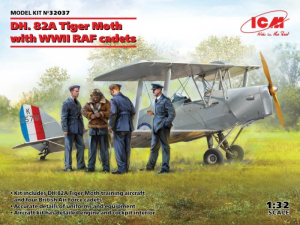 DH. 82A Tiger Moth with WWII RAF cadets model ICM 32037 in 1-32