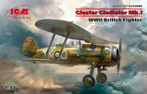 Gloster Gladiator Mk.I WWII British Fighter model ICM 32040 in 1-32