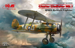 Gloster Gladiator Mk.I WWII British Fighter model ICM 32040 in 1-32 
