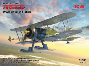 J-8 Gladiator WWII Swedish Fighter model ICM 32044 in 1-32
