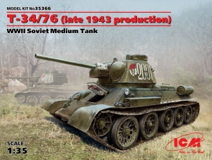 T-34/76 late 1943 soviet medium tank model ICM 35366