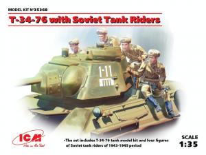T-34/76 with Soviet Tank Riders model ICM 35368