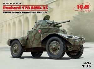 WWII French Armoured Vehicle Panhard 178 AMD-35 in scale 1-35 ICM 35373