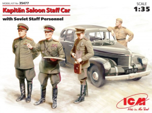 Kapitan Saloon Staff Car with Soviet Staff Personnel model ICM 35477