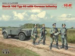 Horch 108 Typ 40 with German Infantry in scale 1-35 ICM 35504
