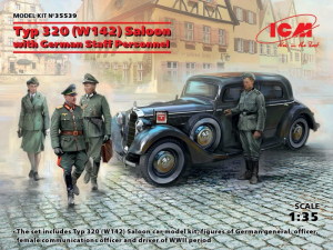 Typ 320 (W142) Saloon with Staff Personnel model ICM 35539 in 1-35