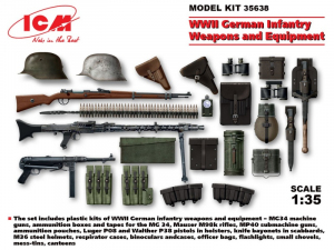 WWII German Infantry Weapons and Equipment model ICM 35638 in 1-35