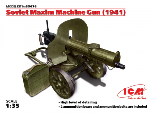 Soviet Maxim Machine Gun 1941 ICM 35676 in 1-35