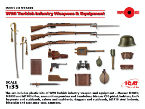 ICM 35699 Broń i wyposażenie tureckiej piechoty WWI model 1-35