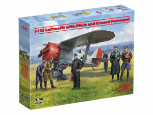 ICM 48094 Polikarpov I-153 Luftwaffe with Pilots and Ground Personnel 1/48 