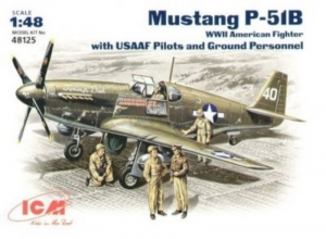 ICM 48125 Samolot Mustang P-51B z figurkami model 1-48