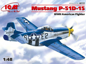 Mustang P-51D-15 WWII American Fighter model ICM 48151 in 1-48