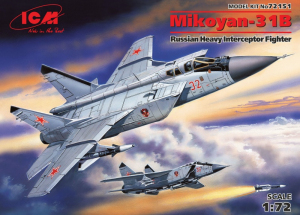 Mikoyan-31B Russian Heavy Interceptor Fighter model ICM 72151 in 1-72 