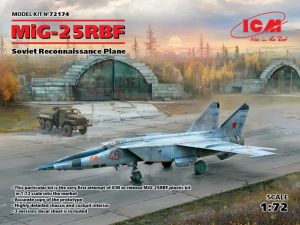MiG-25 RBF Soviet Reconnaissance Plane model ICM 72174 in 1-72