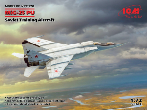 MiG-25 PU Soviet Training Aircraft model ICM 72178 in 1-72