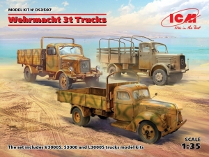 Wehrmacht 3t Trucks model ICM DS3507 in 1-35