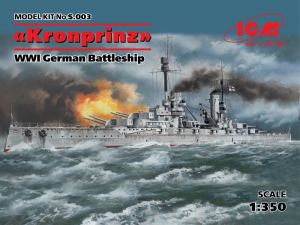 Kronprinz WWI German Battleship model ICM S.003 in 1-350