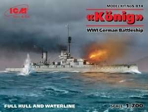 German Battleship Konig in scale 1-700 ICM S.014