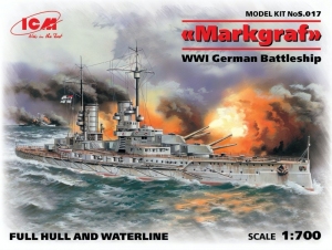Markgraf WWI German Battleship model ICM S017 in 1-700