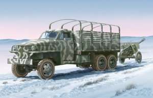 Land Lease U.S. truck with ZIS-3 gun in scale 1-35