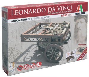 Leonardo da Vinci Automobile self-propelling car model Italeri 3101 