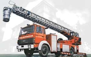 Iveco Magirus DLK 26-12 Fire Ladder Truck in scale 1-24