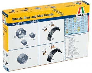 Wheels Rims and Mud Guards Italeri 3870 in 1-24