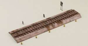 Rail tracks in scale 1-72
