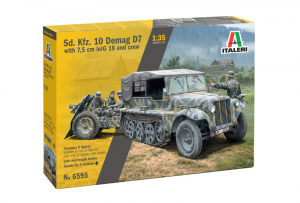 Italeri 6595 Sd. Kfz. 10 Demag D7 with 7,5 cm leIG 18 and crew
