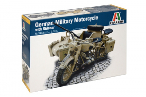 German Military Motorcycle with side car model Italeri 7403 in 1-9