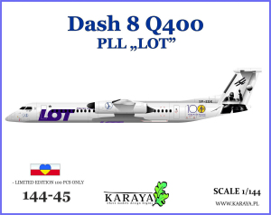 Karaya 144-45 Dash 8 Q400 PLL LOT 1/144