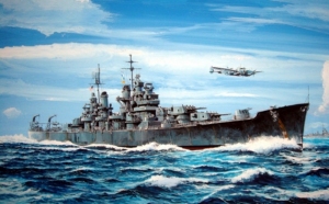 USS Baltimore CA-68 1943 model Trumpeter 05724 in 1-700 
