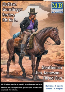 Outlaw Gunslinger series Kit No 2 Gentleman Jim Jameson Hired Gun MB 35204
