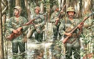MB 3589 Amerykańscy żołnierze Marines w dżungli z WWII 