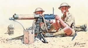 MB 3597 Karabin maszynowy Vickers z obsługą - Afryka Północna WWII 