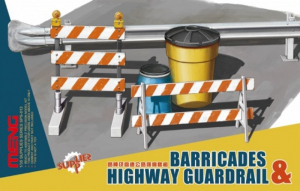 Barricades and Highway Guardrail model Meng SPS-013 in 1-35