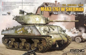 US Medium Tank M4A3(76)W Sherman model Meng TS-043 in 1-35