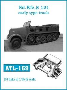 Metal track for Sd.Kfz.8 12t early type in scale 1-35