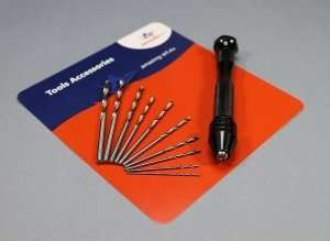 Mini hand drill and 10 drills - Amazing Art 18918