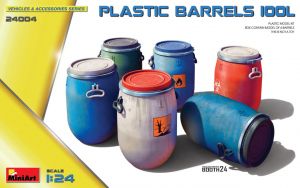 MiniArt 24004 Plastic Barrels 100L 1/24