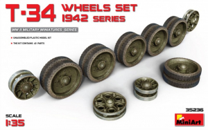 T-34 Wheels Set 1942 series MiniArt 35236 in 1-35