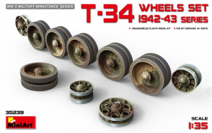 T-34 Wheels Set 1942-43 series MiniArt 35239 in 1-35