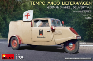 Tempo A400 Lieferwagen German 3-wheel Delivery Van MiniArt 35382 in 1-35