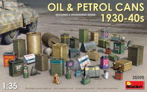 Oil and Petrol Cans 1930-40s model MiniArt 35595 in 1-35
