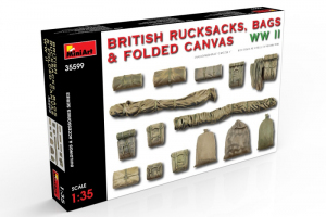 British Rucksacks Bags and Folded Canvas WWII MiniArt 35599 in 1-35