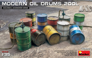 Modern Oil Drums 200l model MiniArt 35615 in 1-35