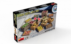 Wooden Crates with Fruit model MiniArt 35628 in 1-35