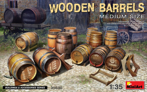 Wooden Barrels Medium Size model MiniArt 35630